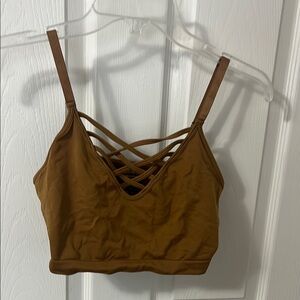 Brown Strappy Women's Top